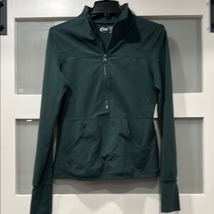 ZYIA Long Sleeve Pullover Tee - Dark Green